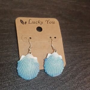 Lucky Brand Blue Shell Earrings